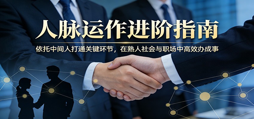 付费文章:人脉运作进阶指南,依托中间人打通关键环节,在熟人社会与职场中高效办成事-云途创业网