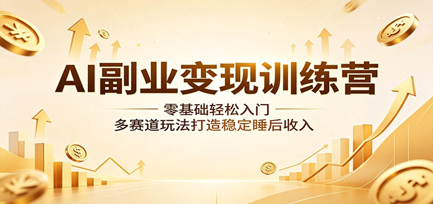 AI副业变现训练营:零基础轻松入门,多赛道玩法打造稳定睡后收入-云途创业网