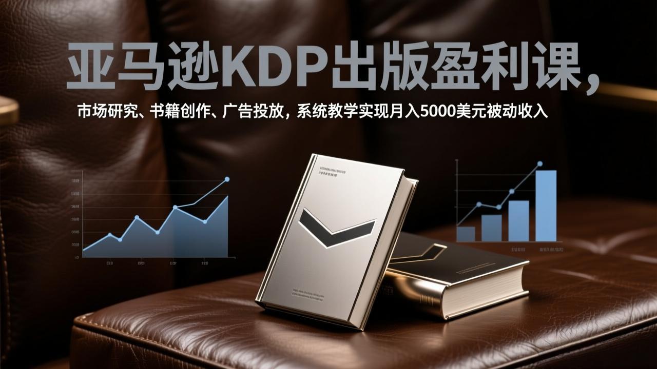 亚马逊KDP出版盈利课，市场研究、书籍创作、广告投放，系统教学实现月入5000美元被动收入-云途创业网