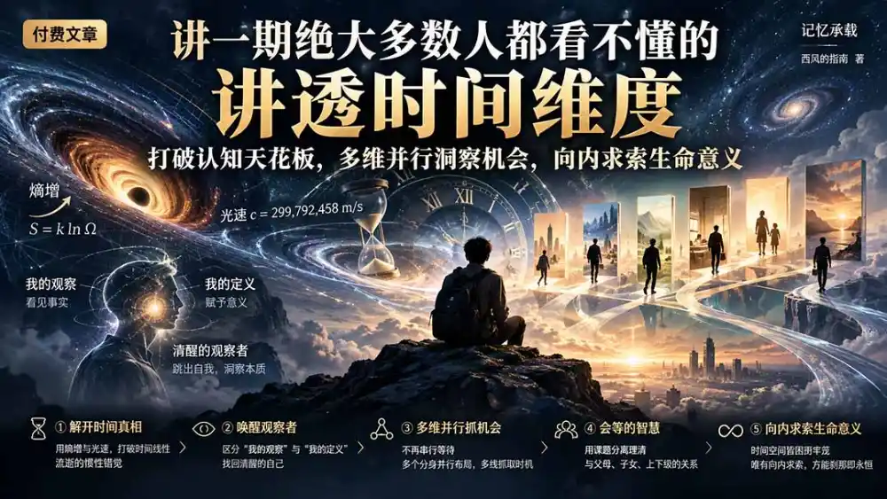 付费文章：讲一期绝大多数人都看不懂的，讲透时间维度，打破认知天花板，多维并行洞察机会，向内求索生命意义-云途创业网
