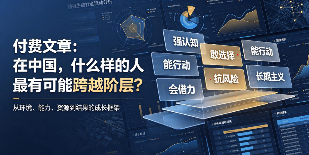 付费文章：在中国，什么样的人最有可能跨越阶层？-云途创业网