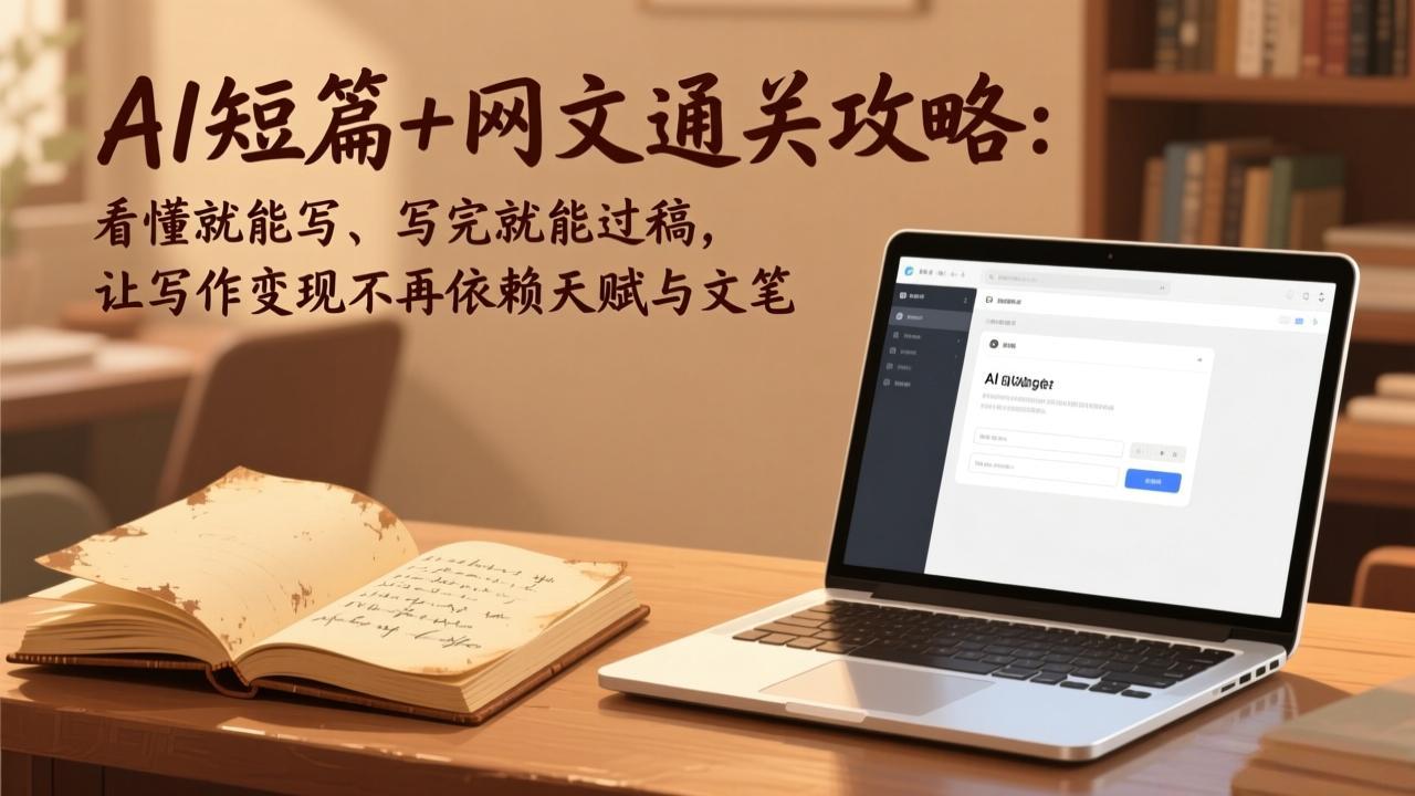 AI短篇+网文通关攻略:看懂就能写、写完就能过稿,让写作变现不再依赖天赋与文笔-云途创业网