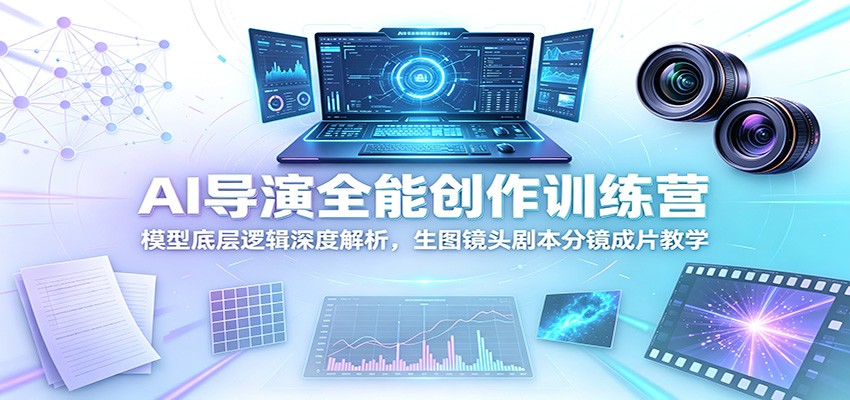 AI导演全能创作训练营：模型底层逻辑深度解析，生图镜头剧本分镜成片教学-云途创业网