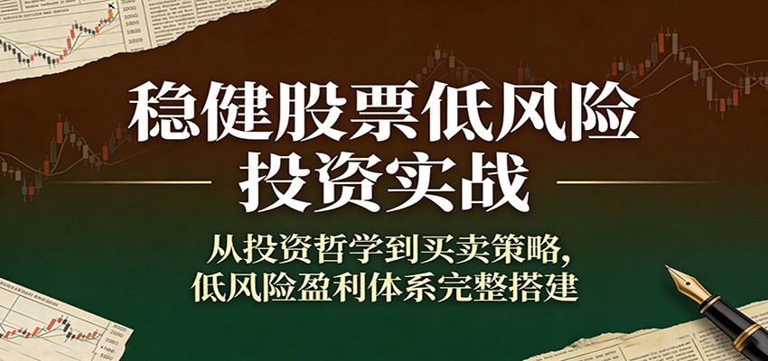 稳健股票低风险投资实战:从投资哲学到买卖策略,低风险盈利体系完整搭建-云途创业网