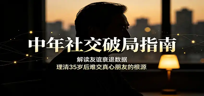 中年社交破局指南：解读友谊衰退数据，理清35岁后难交真心朋友的根源-云途创业网