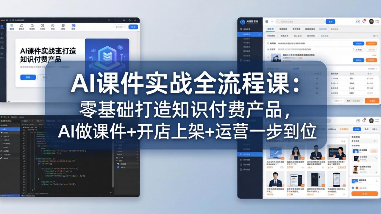 AI课件实战全流程课:零基础打造知识付费产品,AI做课件+开店上架+运营一步到位-云途创业网
