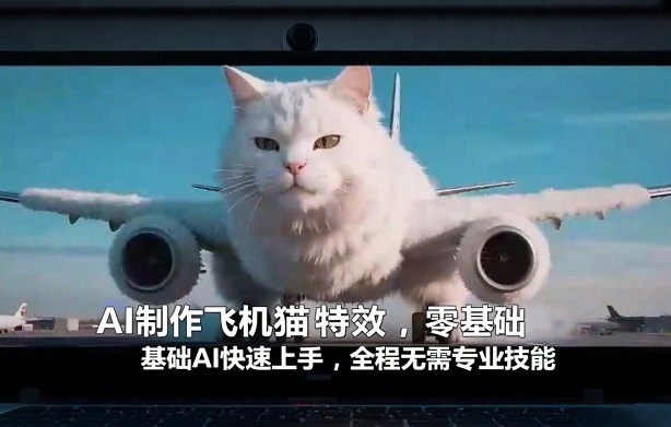 AI制作飞机猫特效,零基础AI快速上手,全程无需专业技能-云途创业网
