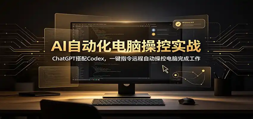 AI自动化电脑操控实战:ChatGPT搭配Codex,一键指令远程自动操控电脑完成工作-云途创业网