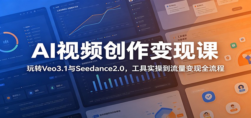 AI视频创作变现课：玩转Veo3.1与Seedance2.0，工具实操到流量变现全流程-云途创业网