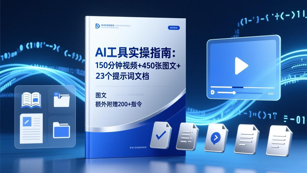 AI工具实操指南：150分钟视频+450张图文+23个提示词文档，额外附赠200+指令-云途创业网