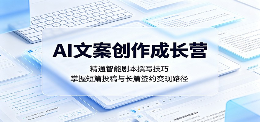 AI文案创作成长营：精通智能剧本撰写技巧，掌握短篇投稿与长篇签约变现路径-云途创业网