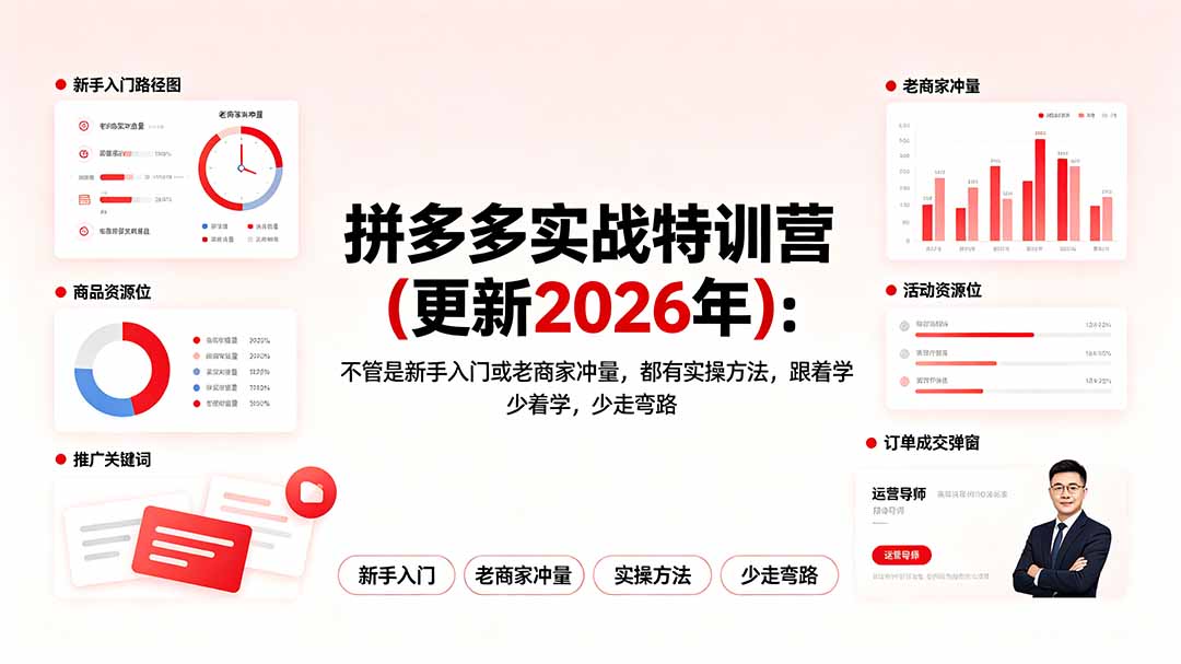 拼多多实战特训营(更新2026年-云途创业网