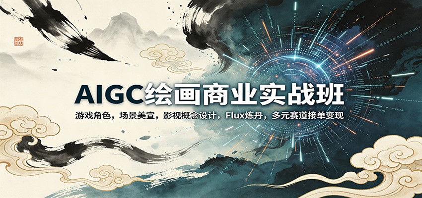 AIGC绘画商业实战班：游戏角色，场景美宣，影视概念设计，Flux炼丹，多元赛道接单变现-云途创业网