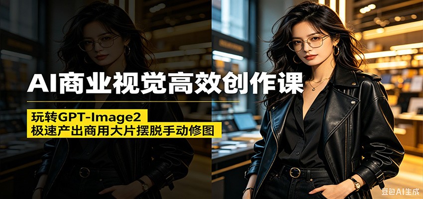 AI商业视觉高效创作课:玩转GPT-Image2,极速产出商用大片摆脱手动修图(更新)-云途创业网