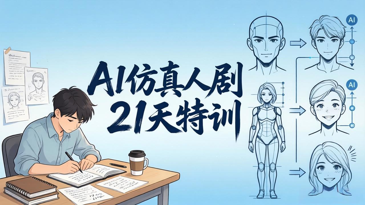 AI仿真人剧21天特训-更新:从剧本到成片全流程实战,掌握角色一致性与变现方法-云途创业网