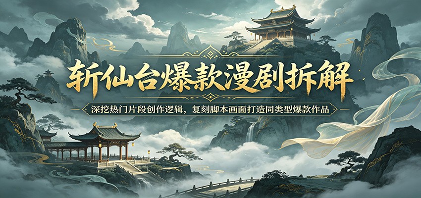 斩仙台爆款漫剧拆解：深挖热门片段创作逻辑，复刻脚本画面打造同类型爆款作品-云途创业网