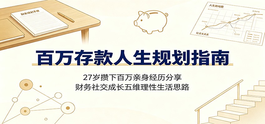 百万存款人生规划指南:27岁攒下百万亲身经历分享,财务社交成长五维理性生活思路-云途创业网