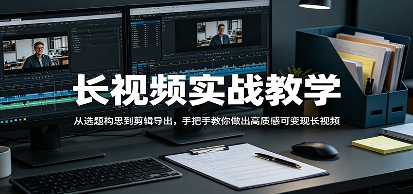 长视频实战教学，从选题构思到剪辑导出，手把手教你做出高质感可变现长视频-云途创业网