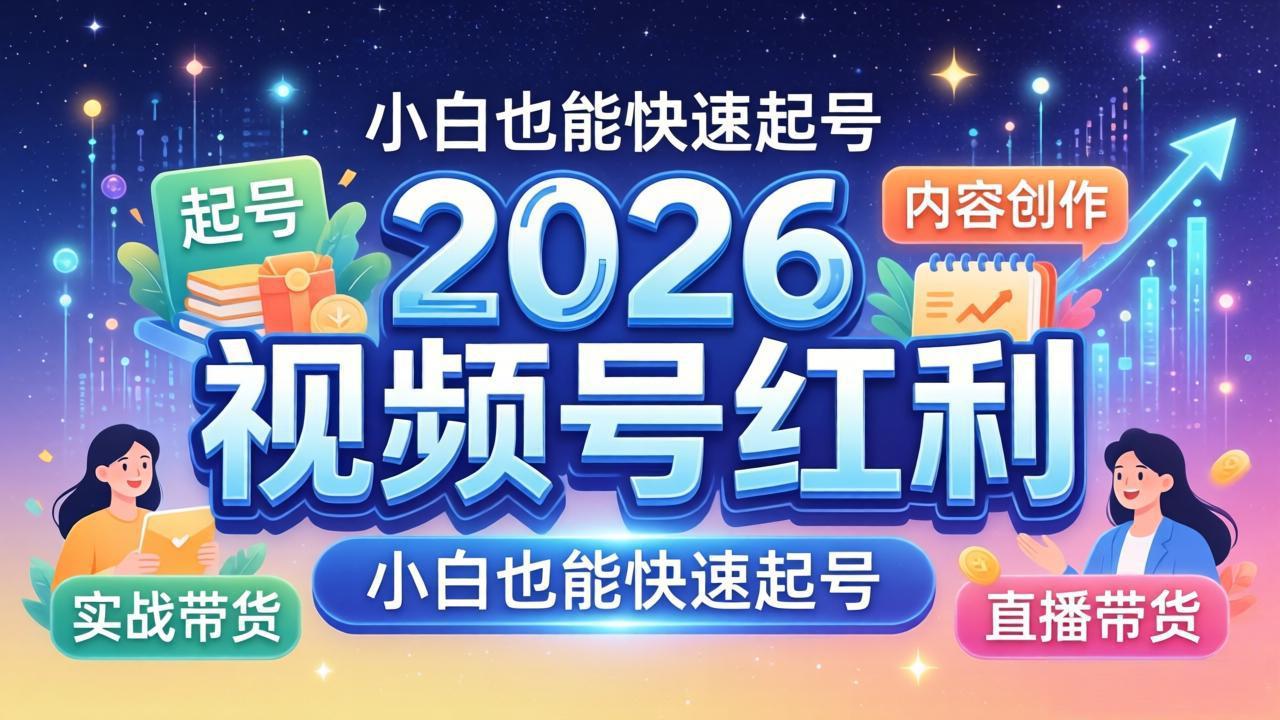 2026视频号红利实战营，大佬亲授起号、内容、直播、IP、投流、私域、矩阵全套落地打法-云途创业网