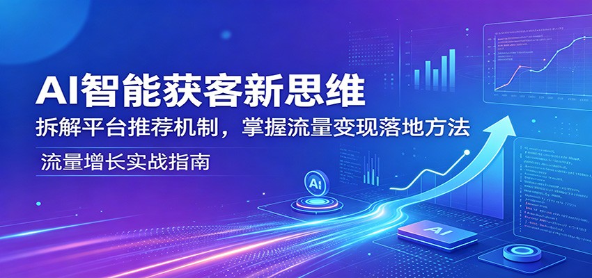 AI智能获客新思维:拆解平台推荐机制,掌握流量变现落地方法-云途创业网