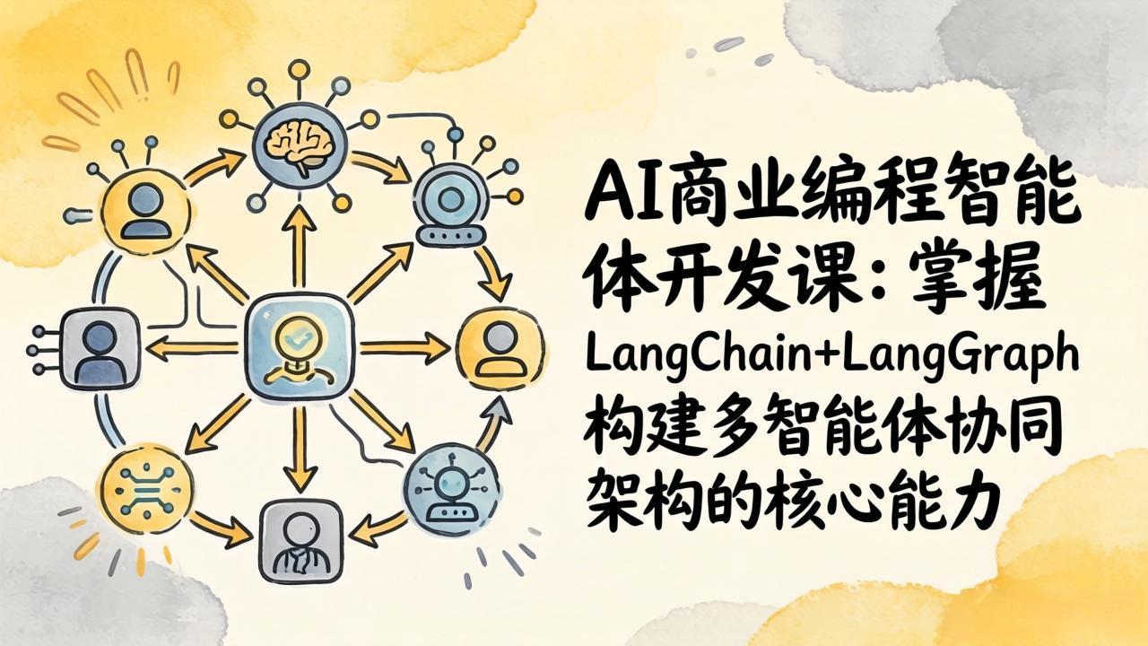AI商业编程智能体开发课：掌握LangChain+LangGraph构建多智能体协同架构的核心能力-云途创业网