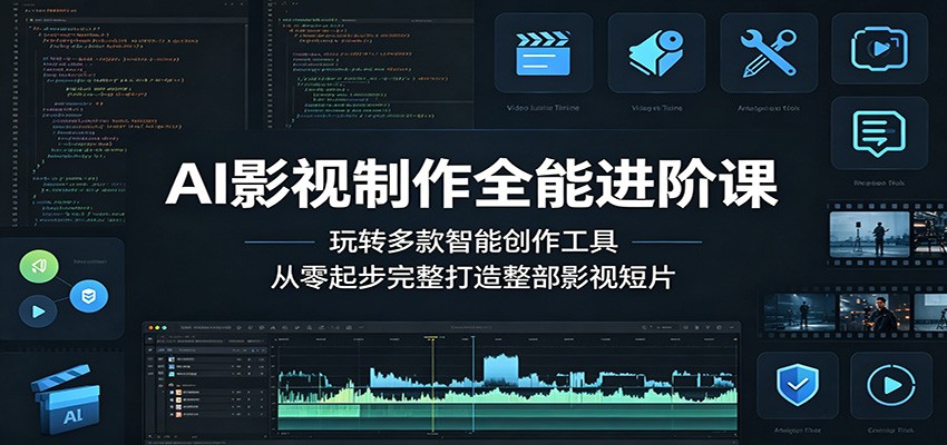 AI影视制作全能进阶课：玩转多款智能创作工具，从零起步完整打造整部影视短片-云途创业网