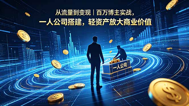 从流量到变现｜百万博主实战，一人公司搭建，轻资产放大商业价值-云途创业网