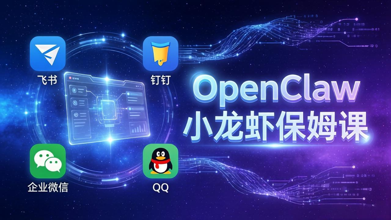 OpenClaw小龙虾保姆课： Windows/macOS/Linux/Docker全系统安装，飞书+钉钉+企业微信+QQ 全接入-云途创业网