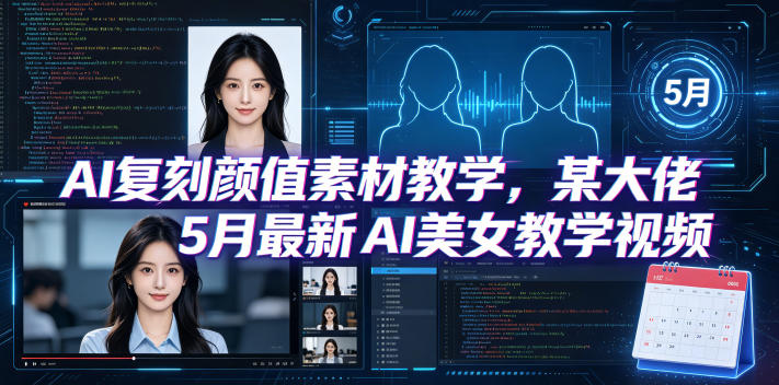 AI复刻颜值素材教学,某大佬5月最新AI美女教学视频,内含4月好物复刻教学-云途创业网