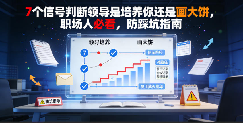 付费文章:7个信号判断领导是培养你还是画大饼,职场人必看,防踩坑指南-云途创业网