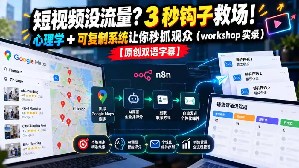 短视频没流量？3 秒钩子救场！心理学 + 可复制系统让你秒抓观众(workshop 实录-云途创业网