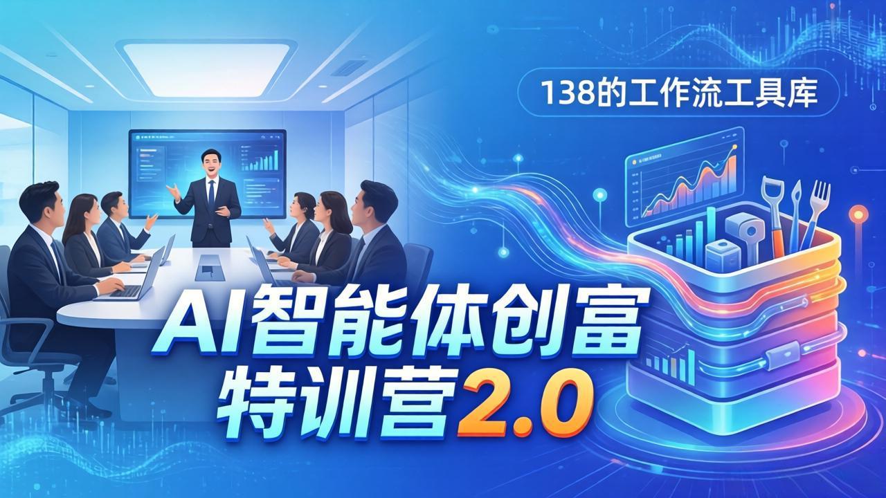 AI智能体创富训练营2.0:3天闭门直播+视频课+工具库,从0到1搭建智能体附138个工作流-云途创业网