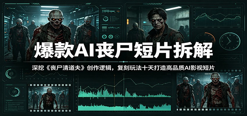 爆款AI丧尸短片拆解:深挖《丧尸清道夫》创作逻辑,复刻玩法快速打造高品质AI影视短片-云途创业网