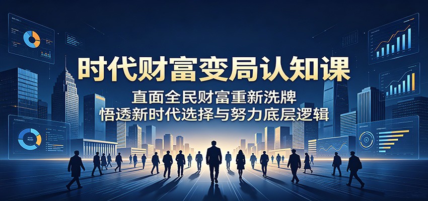 时代财富变局认知课：直面全民财富重新洗牌，悟透新时代选择与努力底层逻辑-云途创业网