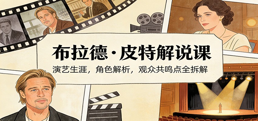 演员说-布拉德.皮特解说课:演艺生涯,角色解析,观众共鸣点全拆解-云途创业网