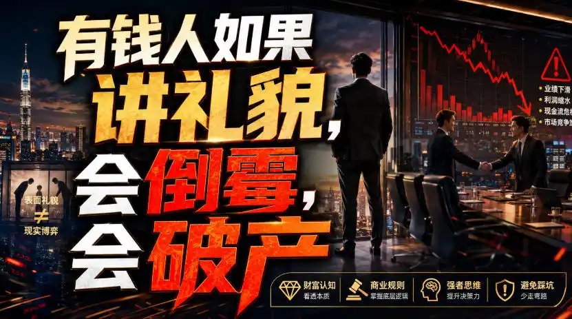 付费文章：有钱人如果讲礼貌，会倒霉，会破产-云途创业网