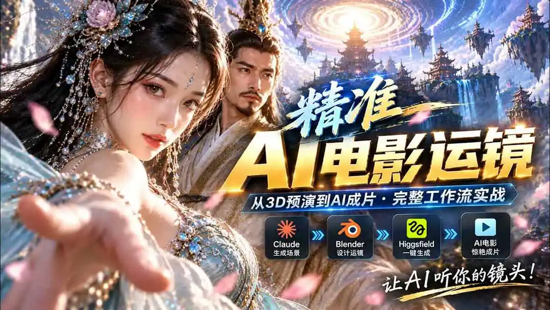 AI视频终于能精准运镜了！Claude + Blender + Higgsfield 免费插件实测-云途创业网