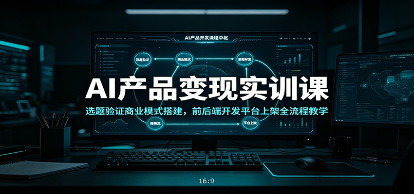 AI产品变现实训课:选题验证商业模式搭建,前后端开发平台上架全流程教学-云途创业网