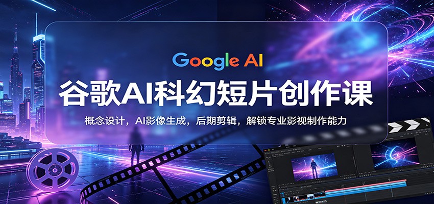 谷歌AI科幻短片创作课：概念设计，AI影像生成，后期剪辑，解锁专业影视制作能力-云途创业网