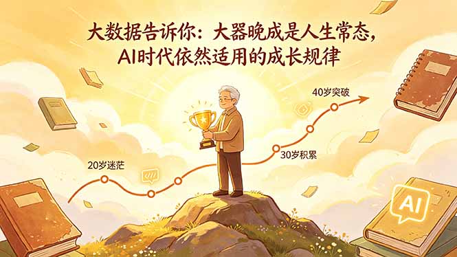 付费文章：大数据告诉你：大器晚成是人生常态，AI 时代依然适用的成长规律-云途创业网