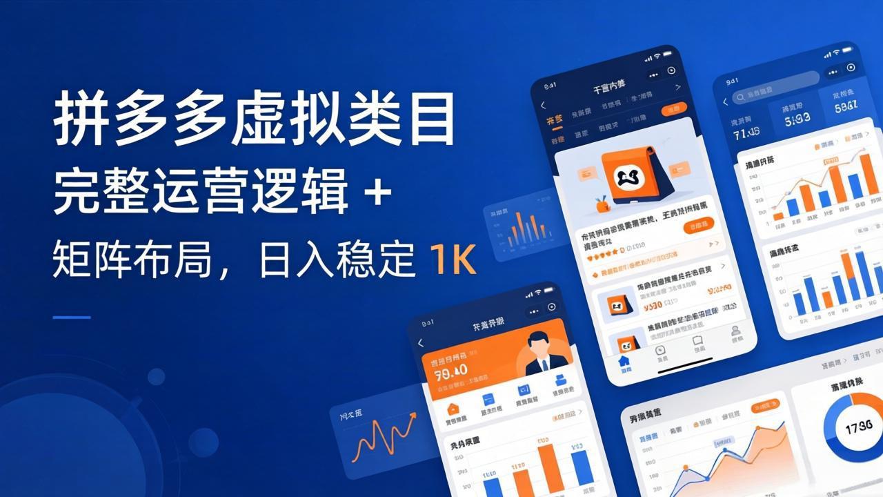 拼多多虚拟类目干货:完整运营逻辑 + 矩阵布局,日入稳定 1K-云途创业网