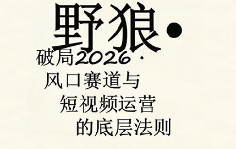 野狼团队·多平台实操运营课，覆盖AI口播、服装、好物、漫剪等热门玩法(更新4月29日)-云途创业网