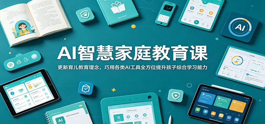 AI智慧家庭教育课：更新育儿教育理念，巧用各类AI工具全方位提升孩子综合学习能力-云途创业网