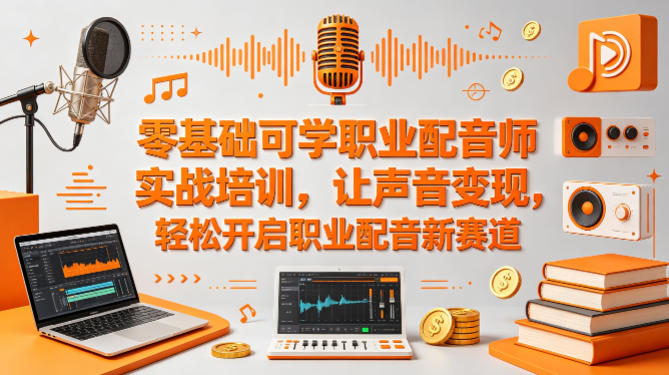 零基础可学职业配音师实战培训，让声音变现，轻松开启职业配音新赛道-云途创业网