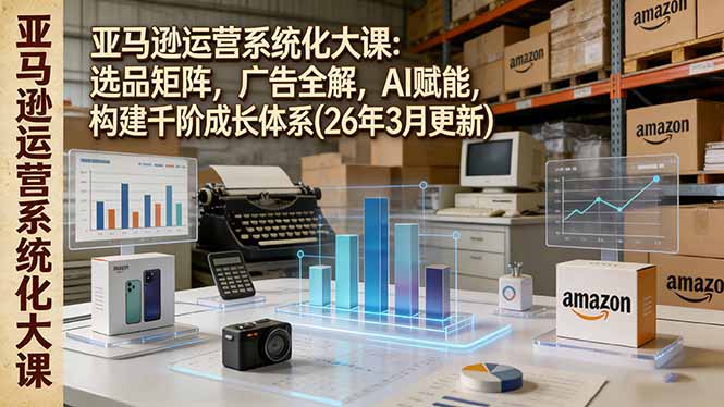 亚马逊运营系统化大课:选品矩阵,广告全解,AI赋能,构建千阶成长体系(26年3月更新-云途创业网