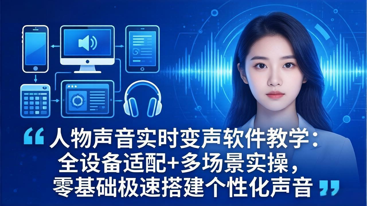 人物声音实时变声软件教学：全设备适配+多场景实操，零基础极速搭建个性化声音-云途创业网