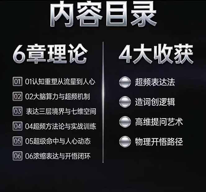 马大个高维表达全套实战课,跳出普通口才教学,大脑超频训练打造原创思想IP体系-云途创业网