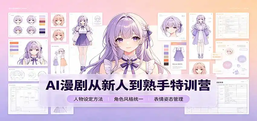 AI漫剧从新人到熟手特训营：剧本分镜创作，提示词模板，人物设定与工具资源-云途创业网