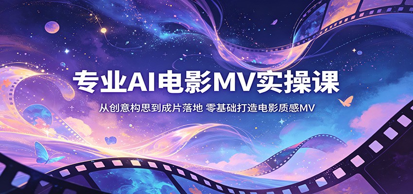 专业AI电影MV实操课：从创意构思到成片落地，零基础打造电影质感MV-云途创业网