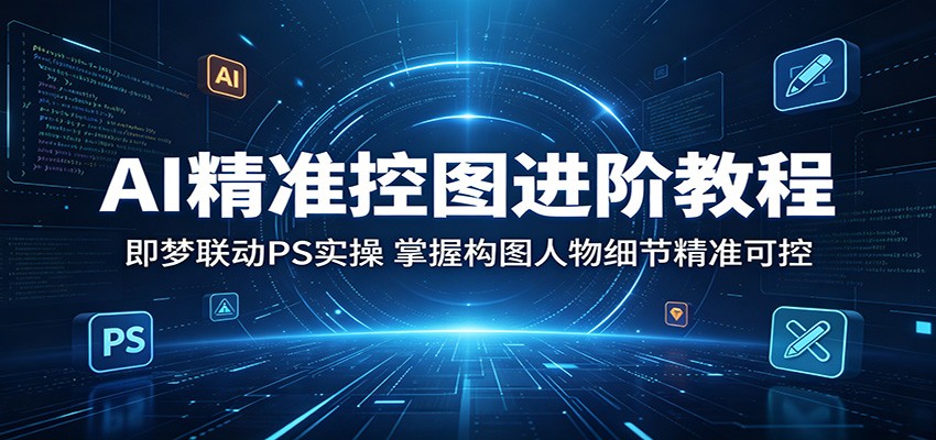 AI精准控图进阶教程：即梦联动PS实操，掌握构图人物细节精准可控-云途创业网